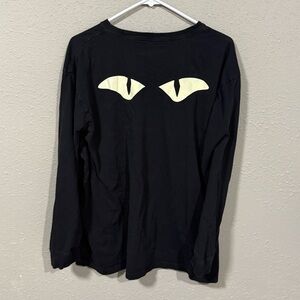 Victorias Secret PINK Halloween long sleeve black glow-in-dark eyes